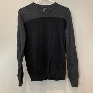 21men Premium V-Neck Sweater | Black & Gray | S